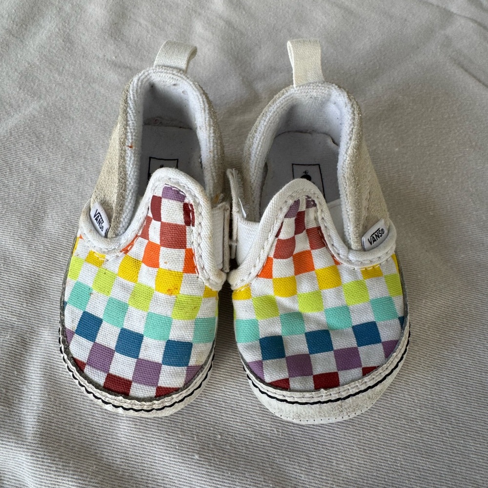 Vans Baby Checkered Slip-On Shoes - Multicolor